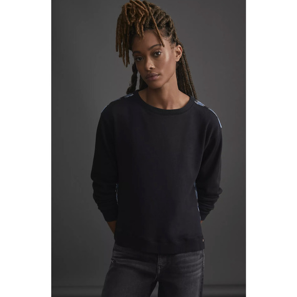 NEW Anthropologie Pilcro Flannel Mix Sweatshirt - Small - Picture 4 of 11